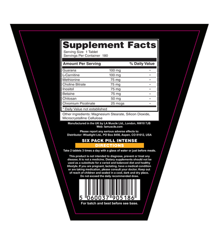 Six Pack Pill Intense - Six-Pack Formula Dual-Action Fat Burner And Fat Blocker - Picture 6 of 16