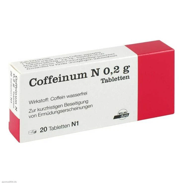 MYLAN DURA Coffeinum N 0,2 g Tabletten · 20 St · PZN 04584653