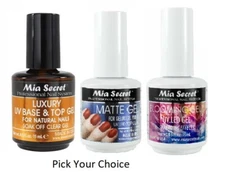 Mia Secret BLOOMING Gel UV-LED , TOP COAT UV GEL GELUX, Luxury UV Base & Top Gel