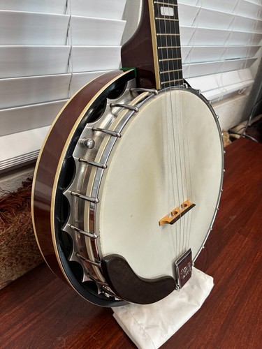 Kay Closed Back Eagle Carving 5 String Banjo With Road Runner Case - Picture 5 of 24