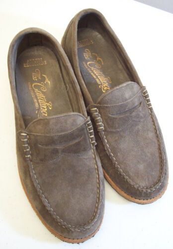 Allen Edmonds Catalina Soft Suede Penny Loafers~Dark Taupe~Men's 10.5D