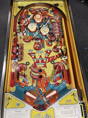 1975 BALLY WIZARD! WIZARD PINBALL MACHINE ANN MARGARET THE WHO ROGER DALTREY - Picture 8 of 23