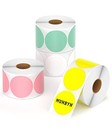 50x50mm Circle Thermal Sticker Label, Self-Adhesive Round Direct Thermal