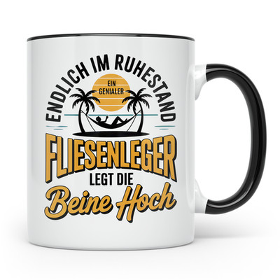 Fliesenleger Ruhestand Tasse - Endlich im Genialen Ruhestand Beine hochlegen!