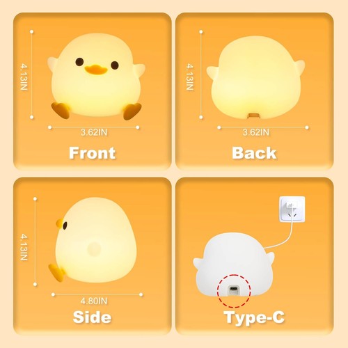 Dodo Pato Luz de Noche, Linda Lámpara, Recargable Regulable DoDo - Imagen 8 de 9