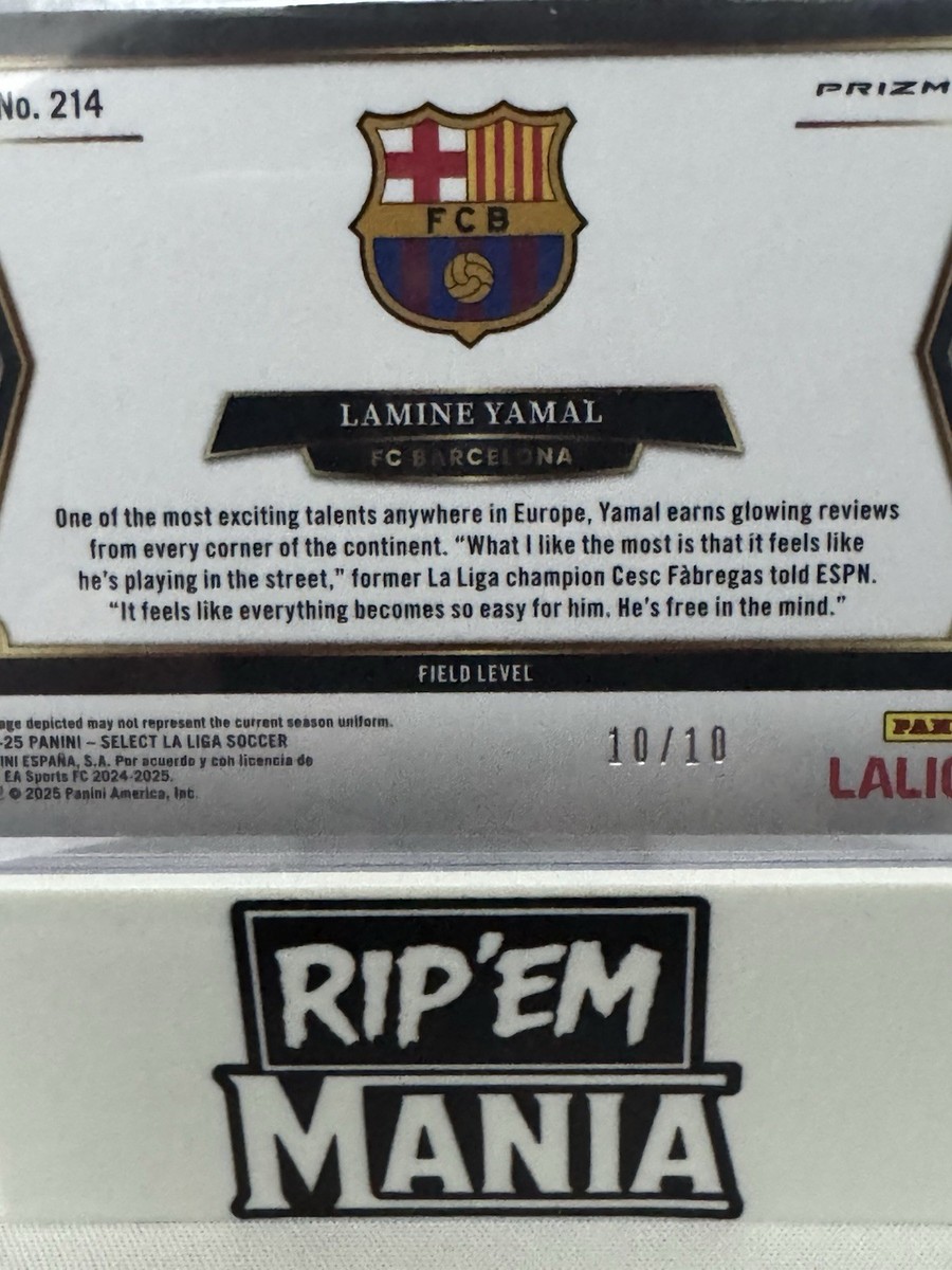 2024-25 Select La liga LAMINE YAMAL Gold Field Level 10/10 #214FC