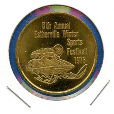 1976 8th Annual Estherville Winter Sports Festival Souvenir Token 1.25  Coin
