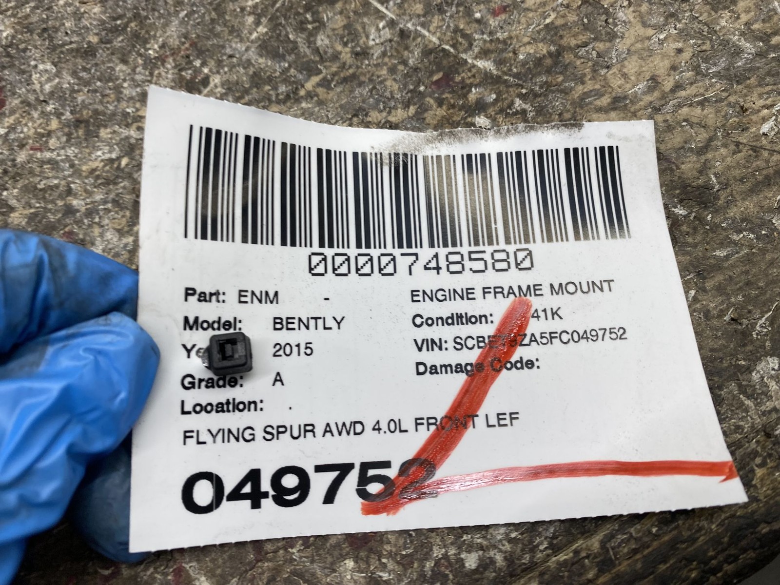 Bentley Flying Spur 2013-2018 FRONT+LEFT Engine mount