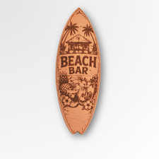 Tabla de surf decorativa de madera "BEACH…