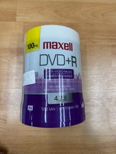 Maxell DVD R 100 Pack 4.7 GB up to 16X 120 Minutes Brand New Sealed SP Mode