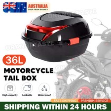 36L Motorcycle Top Box Rear Storage Luggage Scooter Tail Box Universal Case OZ