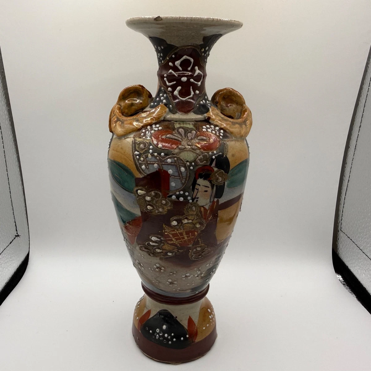 艺妓花瓶日本古董花瓶| eBay