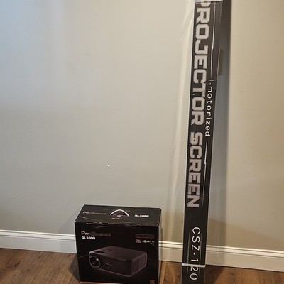 Zero Edge CSZ-120 Projector Screen 66.9 in Black White
