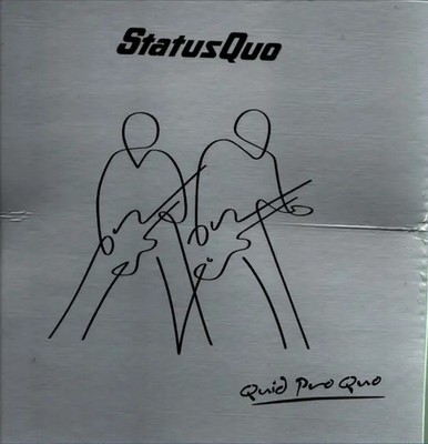 LP-BOX Status Quo Quid Pro Quo INSERT, TSHIRT, CDS, PINS, GATEFOLD NEAR MINT