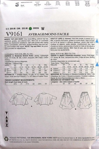 Vogue V9161 Marcy Tilton Designer Wearable-art Top & Skirt Pattern Size XS-M New - Picture 7 of 8