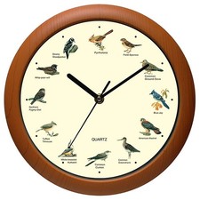 Singing Bird Wall Clock 12 Inch of The Bird Names and Songs