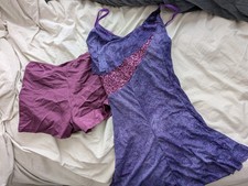 Purple Sequin Glitter Two Piece Marcia Dance Costume MA