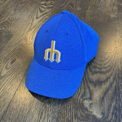 Seattle Mariners Cooperstown Collection Snapback Hat Blue Gold Trident Fan Fav