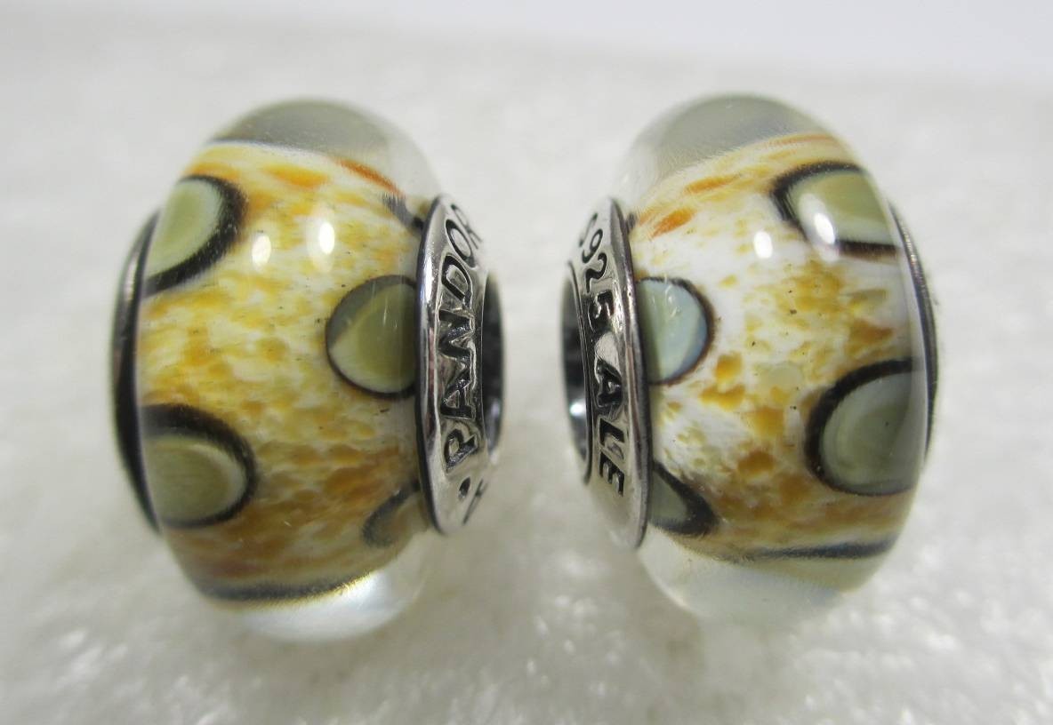 One Piece Clouded Leopard Pandora Murano Glass Charm Bead South African Travel