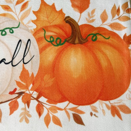 4 PCS Fall Placemats, Pumpkin Maple Leaf, Cotton Linen Woven, Heat-Insulated - Picture 8 of 8