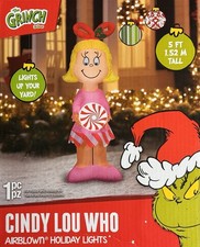 NEW The Grinch Cindy Lou Who Dr. Seuss 5  Christmas Airblown Inflatable Decor