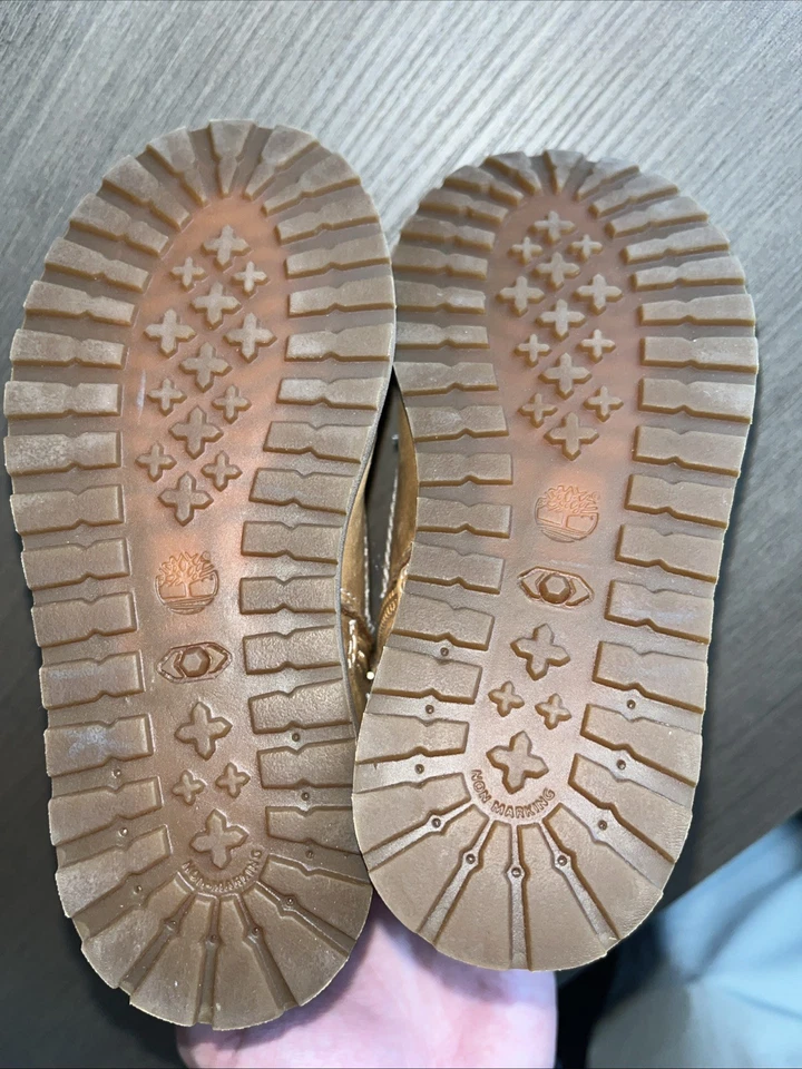 Timberland Wheat A125Q Pokey Pine Niño Pequeño Cremallera Lateral Botas! Talla 9C Foto 4 de 4