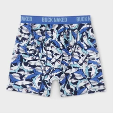 Men's Buck Naked Pattern Boxer Briefs