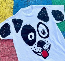 Vintage 90s Dog Face Big Graphic Shirt USA Size Large