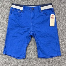 Levis Slim Fit Shorts Boys 16 Regular Blue Stretch Knee Length Casual - NEW