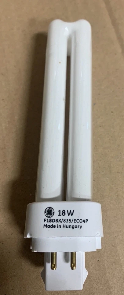 General Electric Biax D Eco Compact Fluorscent Lamp 18W 4 Pin 97600 Qty:2 - Image 3 of 4