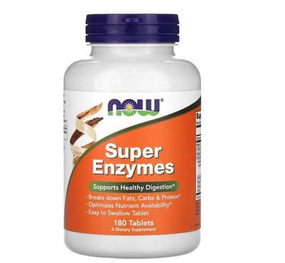 NOW Foods Super Enzymes Tablets - 180 Count