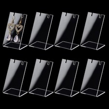 10Pcs Acrylic Earring Holder Single Pair L-Shape Jewelry Displays Stand Earring