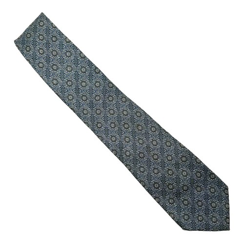 Guy Laroche Paris Gravate Neck Tie Geometric Medallion Blue - Picture 4 of 4