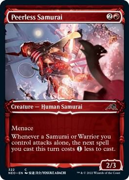 Peerless Samurai (Showcase) 322 Kamigawa: Neon Dynasty Magic MTG