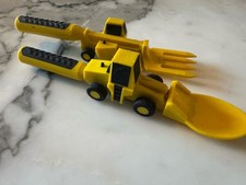 Constructive Eating Construction Fork Spoon Set Yellow/Black BPA-Free H042