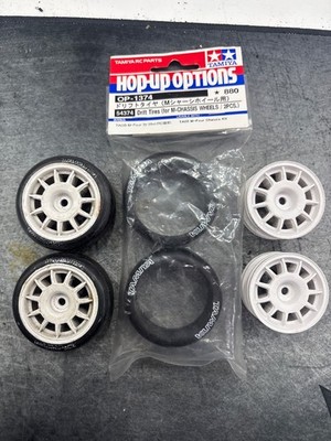 Tamiya Drift Tires M-Chassis Wheels (2) TAM54374 with wheels 4 wheels (2)used