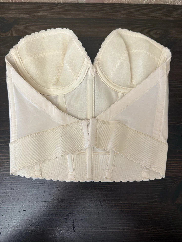 Винтажный сделано в США JCPenny Adonna бюстье корсет атласный бюстгальтер белье 34B - Изображение 3 из 4