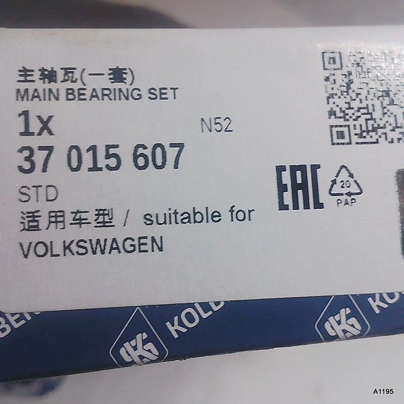 Juego de rodamientos principales Kolbenschmidt Volkswagen Golf Jetta Audi A4 A3 1985-2013 OEM Foto 3 de 4