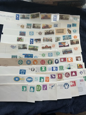 #ad Lot 129 collectible stationary. 45 post cards 35 small 49 large envelopes $16.95