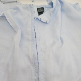 NEW Women's Light Blue Romper Corset Hook Eye Smocked Back Size Medium Coquette