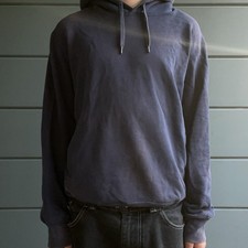 Uniqlo Blue Hoodie Sweatshirt Medium Full Zip Heather Casual Mens