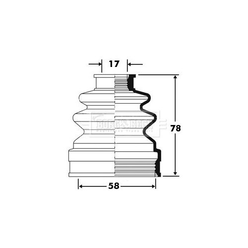 BORG & BECK Bellow Kit, drive shaft BCB2382