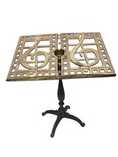 Vintage Brass Treble Clef Sheet Music Stand Pedestal Book Display Decor