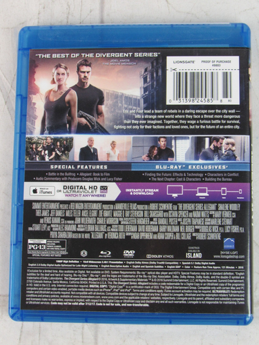 The Divergent Series: Allegiant (Blu-Ray, DVD, Digital, 2016) - Picture 3 of 3