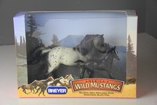 Breyer Classics Wild Mustangs Grey Appaloosa Mare, Black Foal