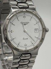 Longines Conquest Quartz Watch 33mm Case White Dial L1 614 4 Mens Luxury Edition