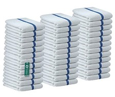 Bar Mop 6 lbs 16x19 Pack of 36, 100 Cotton 16 x 19 - Pack 36 Blue Stripe