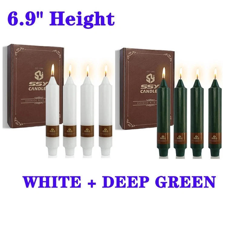 8 Pack Pillar Candle Home Decor Unscented Taper Candlesicks  7" Dinner Candles  - Image 3 of 4