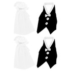 2 Sets Weinflaschenhüllen für Braut und Bräutigam, Smokingkleid,