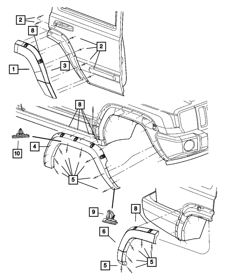 Clip de recorte Mopar genuino 5189180AA Foto 3 de 3